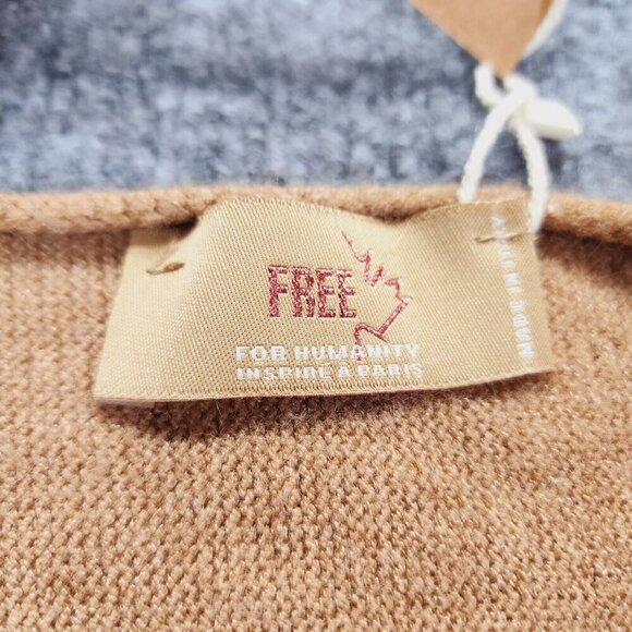 NEW Free for Humanity Wool Relaxed Fit Pull Over Cozy Crop Sweater One Size - Picture 11 of 14